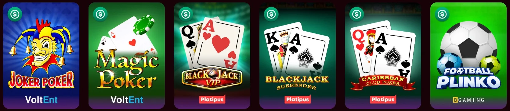 Spinobon Casino Tafelspellen